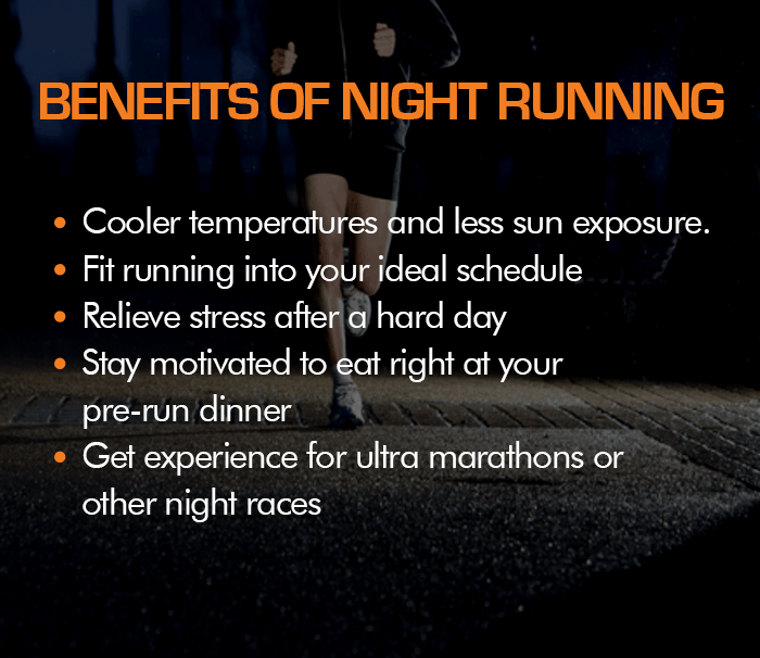 benefits of running at night