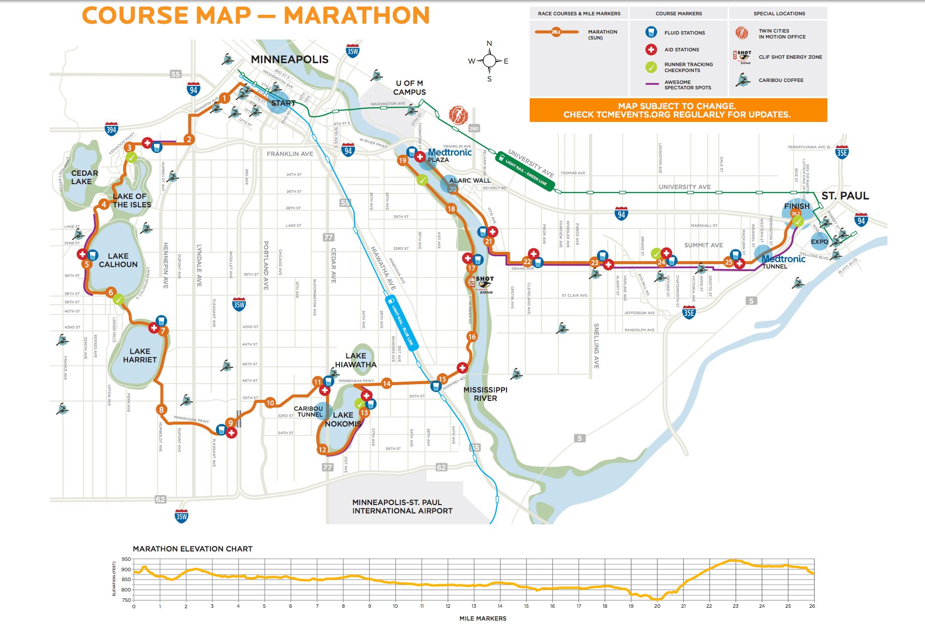 Akron Marathon Map
