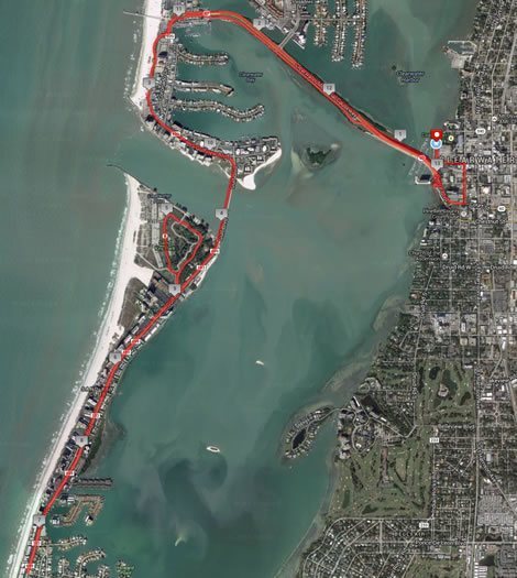 Clearwater Classic Half Marathon Course Map