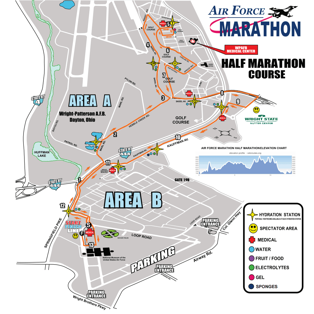 Air Force Half Marathon Map