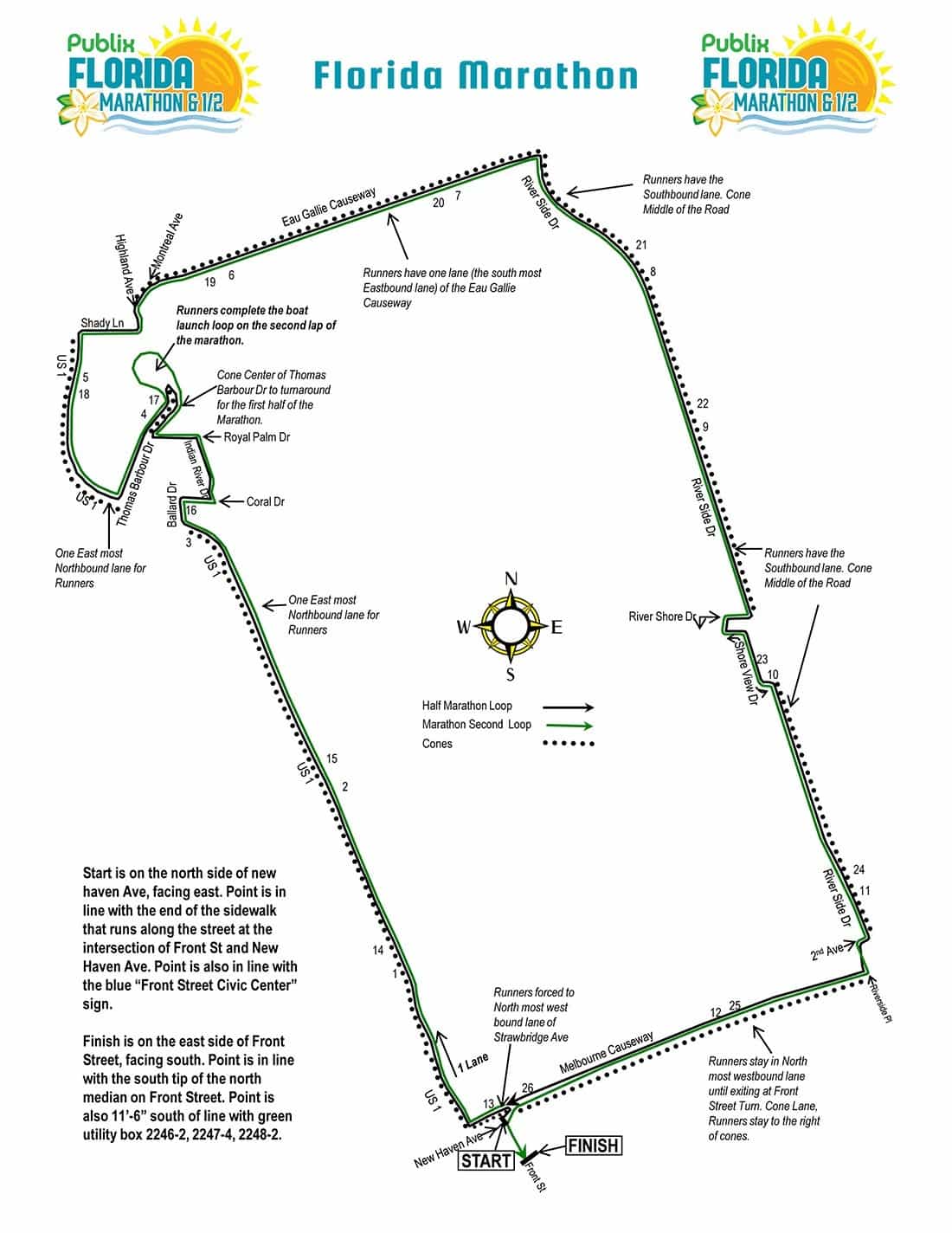 Florida Marathon Course Map