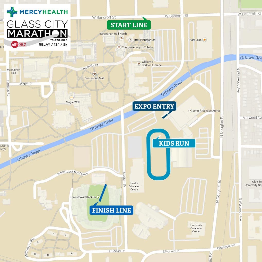 Glass City Marathon Map
