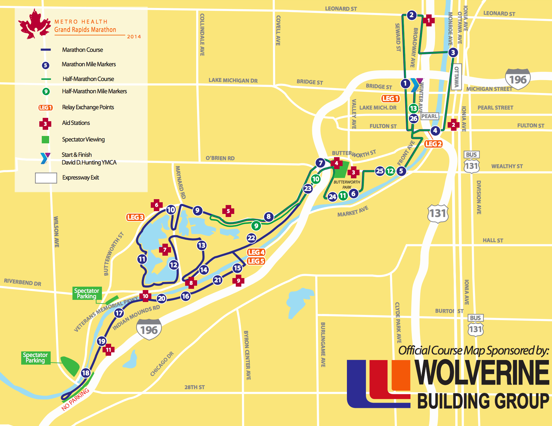 Grand Rapids Marathon Map