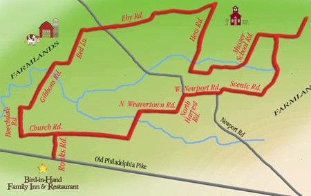 Bird In Hand Half Marathon Map