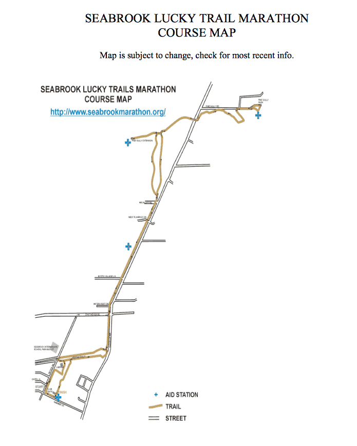 Sea brook Lucky Train Marathon Map