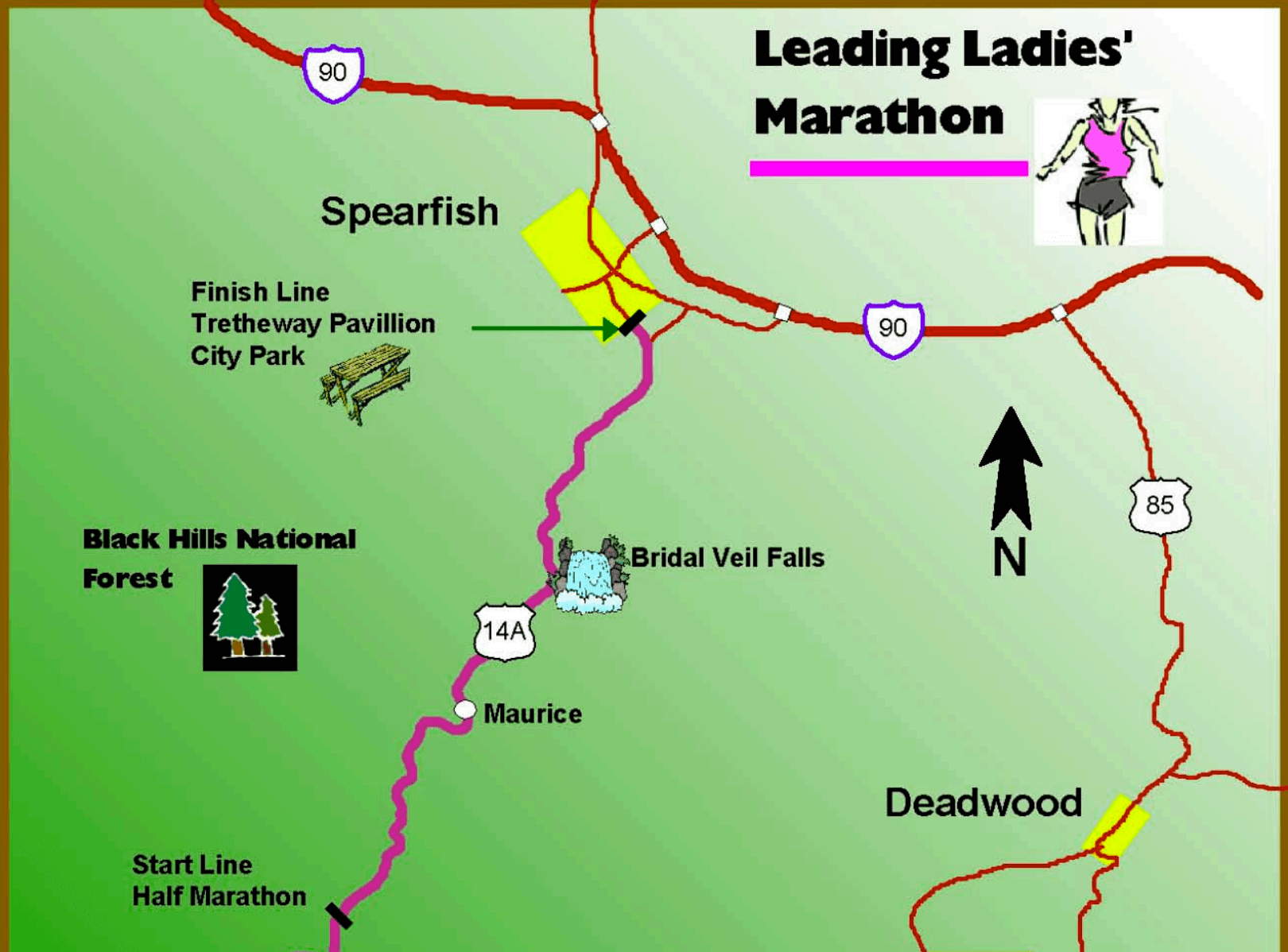 Leading Ladies Half Marathon Map