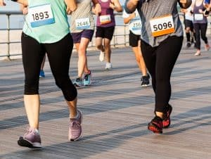 how many miles is a 5k run: People doing marathon