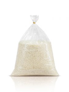 rice bag isolated on white background