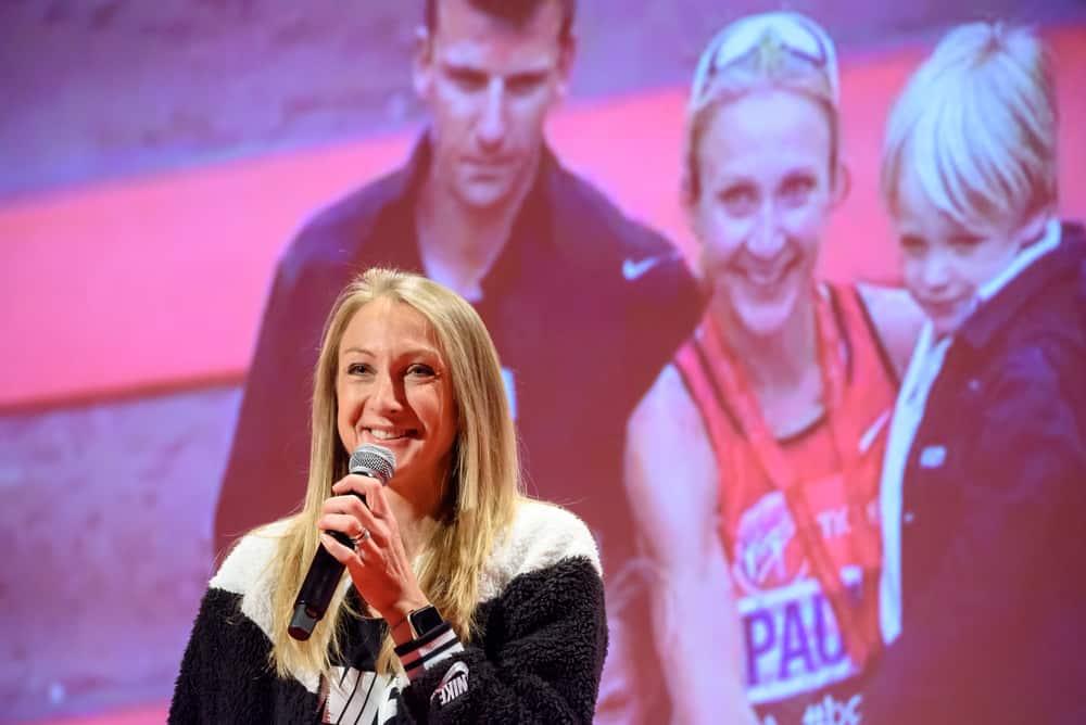 best marathon runners: British Marathon runner Paula Radcliffe, during Public conference - Golden Season Opening forum of TET RIGA MARATHON, IAAF only Gold Label marathon in Northern Europe.
