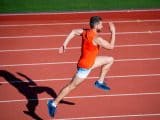 running on track