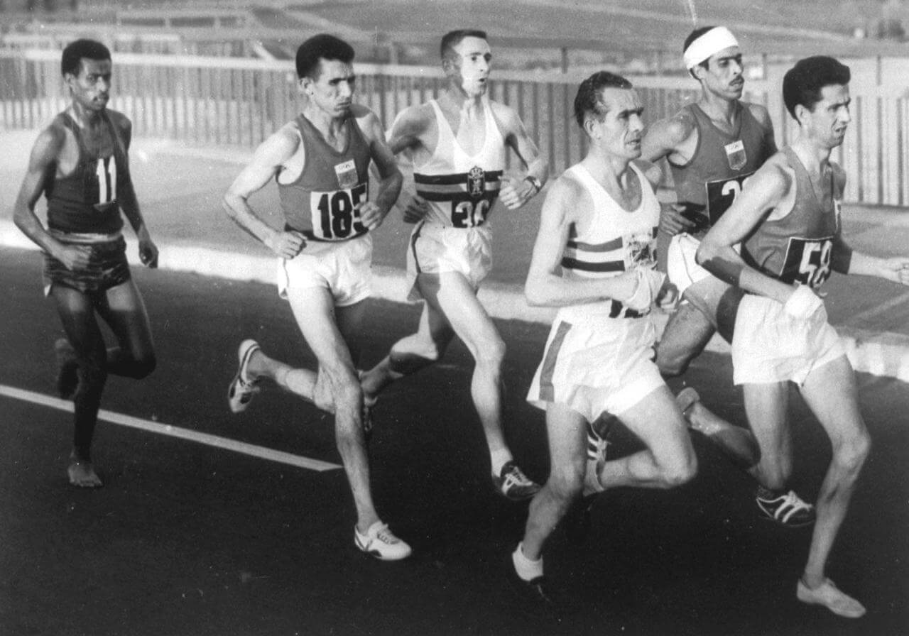 who is abebe bikila : Came First Place in the 1960 Rome Olympic Marathon