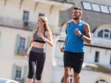 Woman & man Running