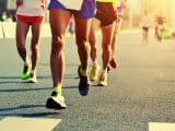Athletes running a race