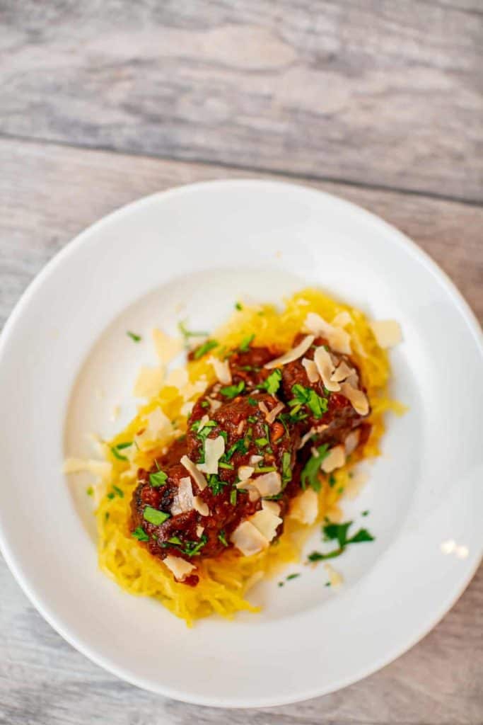 Spaghetti Squash With Meat Sauce